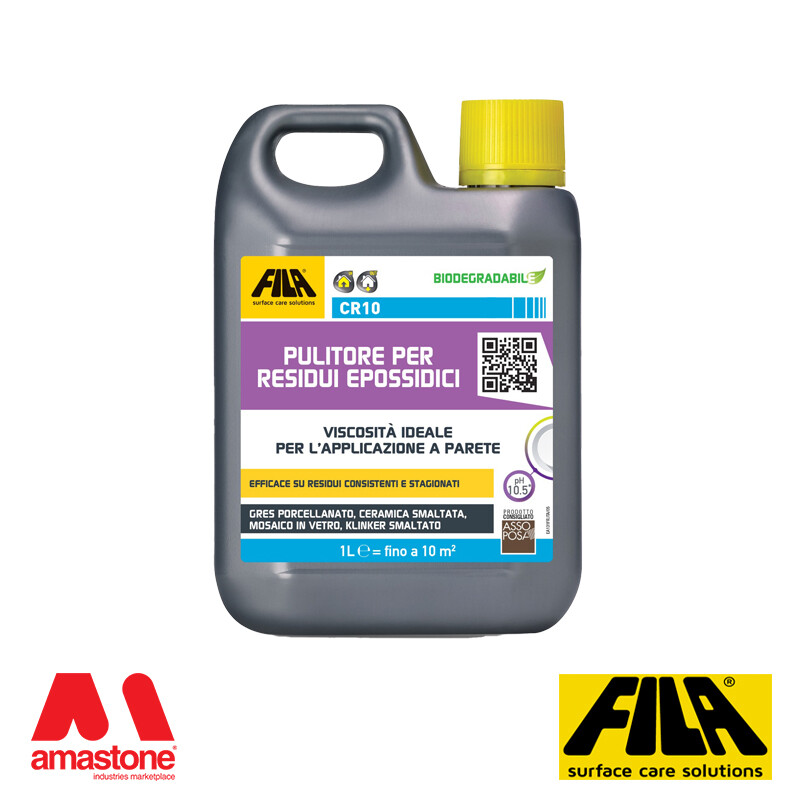 FILA CR10 Detergente Residui Epossidici 1L | Pulitore Professionale Stucchi