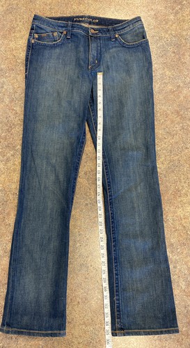 Pure Color Womens Medium Wash Cotton Stretch Denim Jeans Sz 31 - Picture 7 of 9