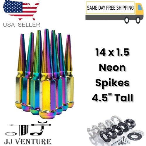 CTM 20pc Blue Spike Spline Lug Nuts M12x1.5 With Key - Fit Toyota Lexus Scion
