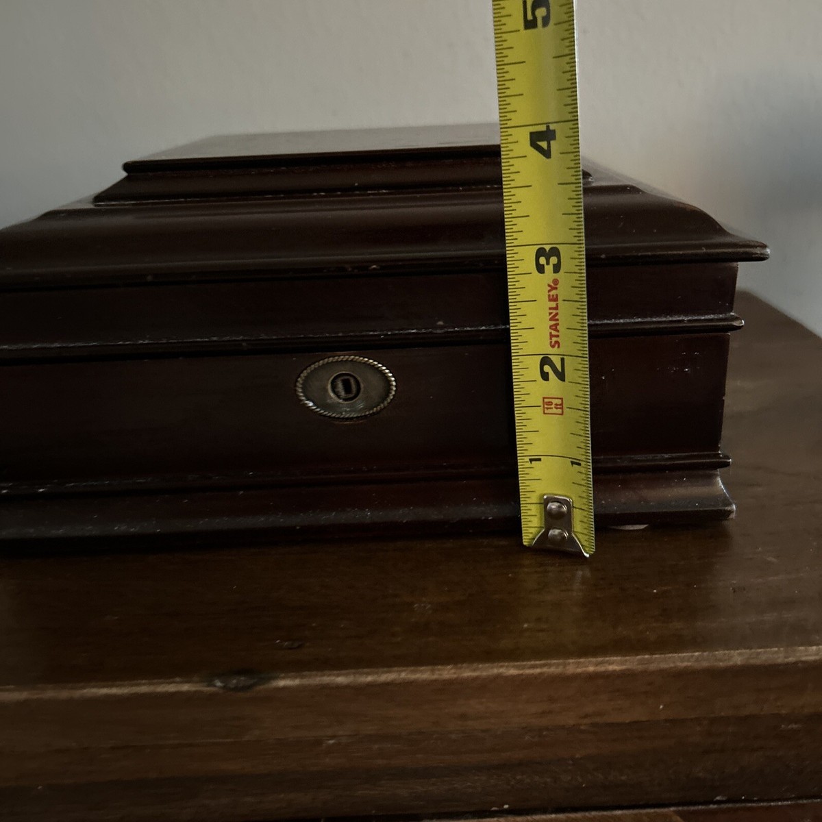 Vintage Bombay Company Mahogany Jewelry Watch Box 2000 Wood