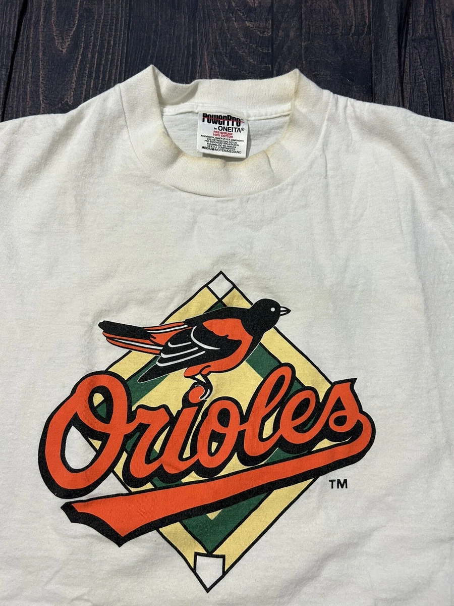 Vintage 90s Baltimore Orioles MLB T-Shirt Mens Medium Single Stitch Two  Sided