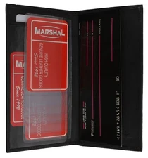 Brand New Hand Crafted Genuine Soft Leather Checkbook Cover Black