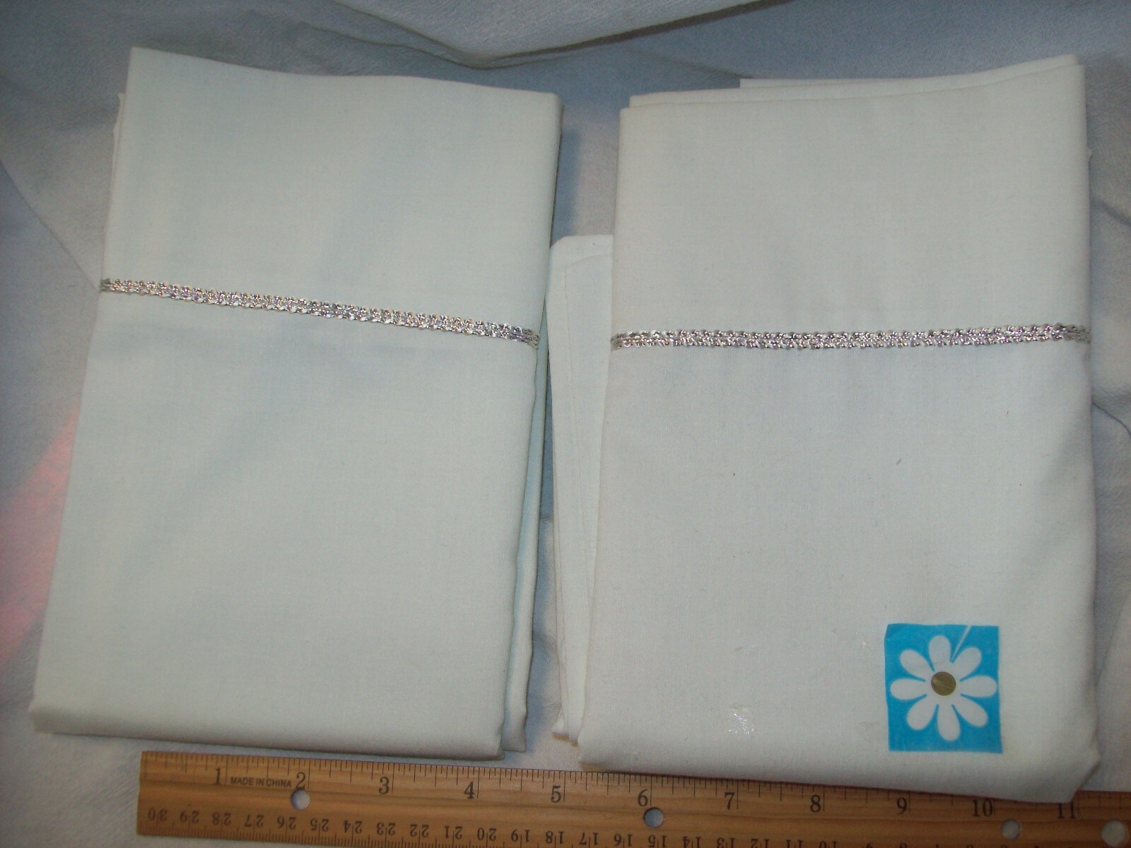 JC Penney muslin pillow cases new out of package PENNPREST white