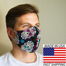Face Mask reusable washable cotton Colorful Sugar Skull