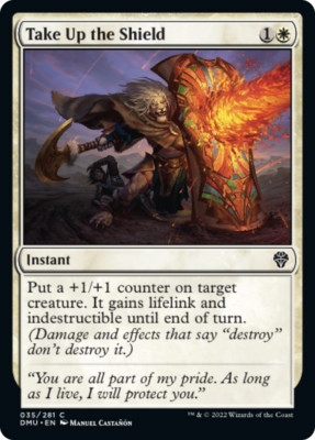 x1 Take Up the Shield DMU MTG 35/281 COMMON M/NM 1x