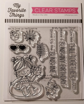 Clear Stamp/Klarsicht My Favorite Things ''Drink up the Sunshine'' Stempel Set
