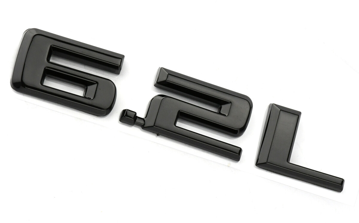 2pcs 6.2L Emblems 3D Hood Badge For Silverado 1500 2500HD  Glossy Black 420050 - Foto 8