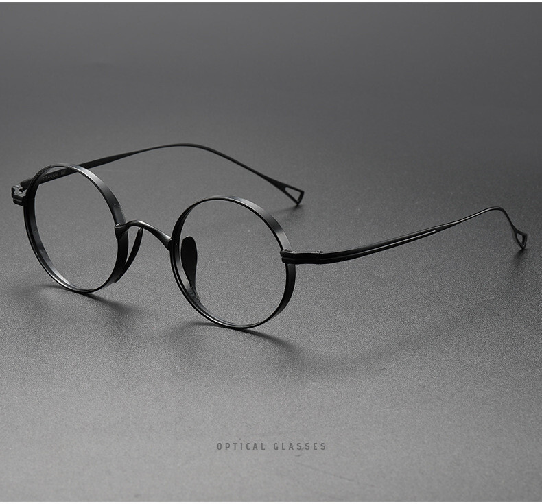 Japanese Titanium Handmade Retro Eyeglass Frames Women Men Round Glasses US