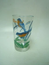 Bluebird Peanut Butter Glass 5" Tall Excellent Condition Mid-Century