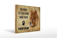 Holzschild Spruch 40X30 Cm Chow Chow Hund Geschenk Holz Deko Schild