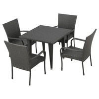 Delani 5pc Wicker Patio Dining Set - Gray - Christopher Knight Home on sale Delani 5pc Wicker Patio Dining Set - Gray - Christopher Knight Home on sale
