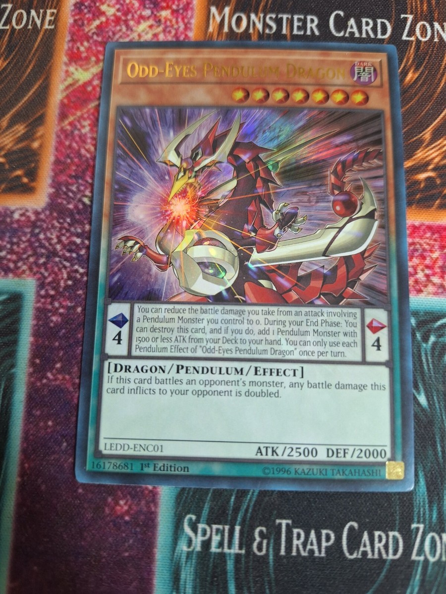 Yu-Gi-Oh! TCG Odd-Eyes Pendulum Dragon LEDD-ENC01 Ultra Rare 1st Edition NM 