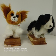 TY Beanie VelveTy 6" Barks The Papillon Dog & 6" Frolic Spaniel Dog Plushie 2Pc 