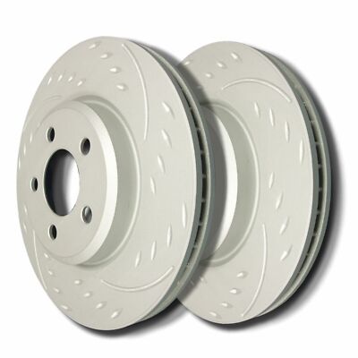 SP Performance D28-3154 Diamond Slot Brake Rotors ZRC Coating L/R Pr Rear