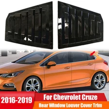 For Chevrolet Cruze 2016-2019 Gloss Black Side Window Quarter Louver Cover Trim