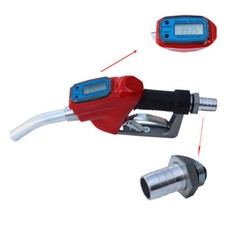 Digital Flow Fuel Delivery Gun Nozzle Electric Meter L/GAL/PT/QT Unit NO BATTERY
