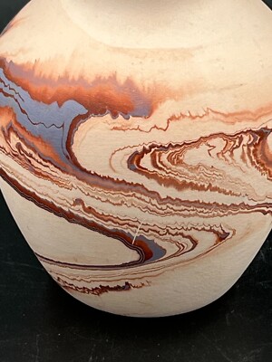 アメリカ　NEMADGI POTTERY Nemadji Pottery U.S.A. Hand Made Swirled Native American Style