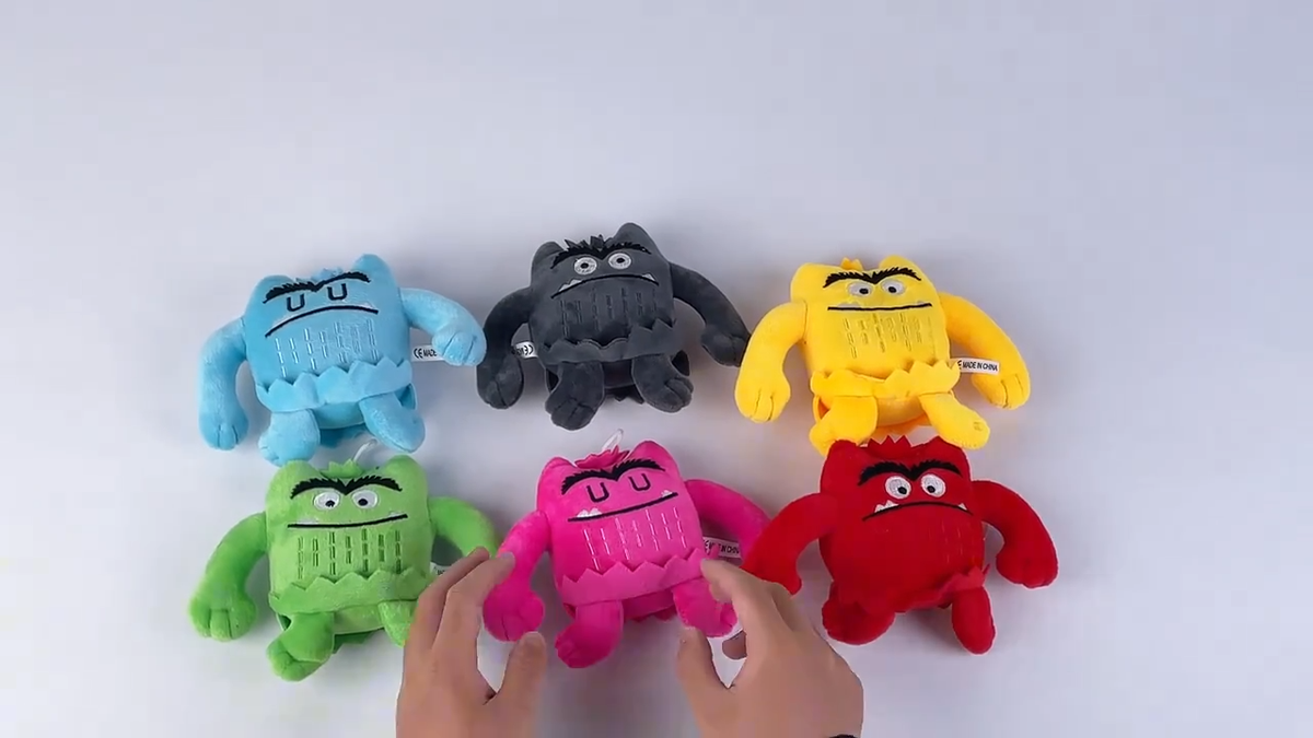 6PCS Emotion Monster Plush Toys for Kids Feelings Autism Sensory