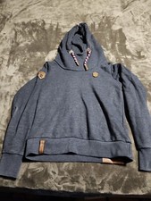 Naketano Hoodie Black Women's Medium Brave New World Pullover Hooded Sweater