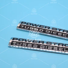 2pc POWER STROKE Turbo DIESEL V8 DOOR Fender EMBLEM BADGE FOR 05-10