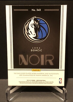2018-19PANINI NOIR RC DONCIC & YOUMG
