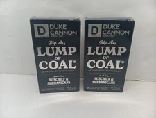 2 x Duke Cannon Big Ass Lump of Coal Activated Charcoal Bar Soap Brick Supply Co