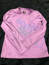 Free Shipping North Face Pink Girls Swimming Shirt Anti-UV size 12