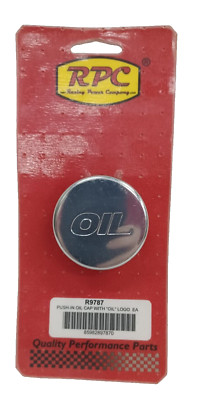 RPC R9787 Chrome Push In Oil Cap With ''Oil'' Logo