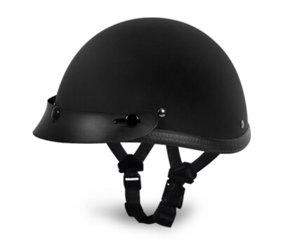 Daytona NOT STREET LEGAL NOVELTY 1/2 Helmet Flat Black -Eagle Hawk German Outlaw