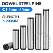 1.5mm 2mm 3mm 4mm 5mm 6mm 8mm - 30mm Metric Dowel Steel Pins Hardened & Ground