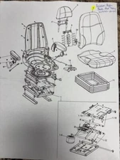 DEVELON DOOSAN HIGHBACK PAD ASSY, 101555-00105, machine list in description