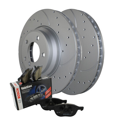 Front Brake Kit 348mm Drilled Rotors Bosch Ceramic Pad For BMW E84 E90 E92 E93