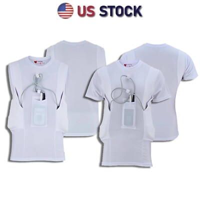 LVAD HeartMate 3 Vest Shirt for Men Sleeveless Crew Neck Tank Top LVAD Clothing