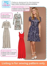 SEWING PATTERN Sew Women Clothes Dress Easy Simple Learn To Sew Petite Plus 7561