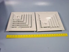 Lot of 2 Hart & Cooley 050721 Aluminum Ceiling Diffusers 08 08 W 8" X 8"