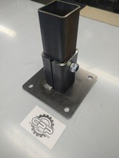 Post Support Shoe Bolt Down 50mm  Garden Post wall Socket Metal Box Section fix