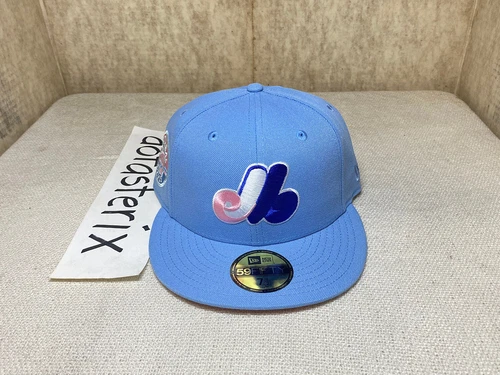 Montreal Expos Hat Club Cotton Candy Pastel Easter Baby Blue Pink UV 35 Years