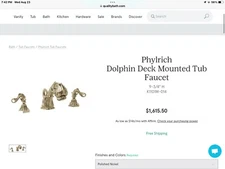 Phylrich DOLPHIN K101 Complete Sink Faucet Burnished Nickel / Pewter