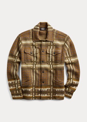 RRL Ralph Lauren Men's Cashmere Wool-Blend Workshirt Sweater size