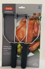 OXO Softworks Turkey And Roast Lifters Utensils Stainless Steel Thanksgiving