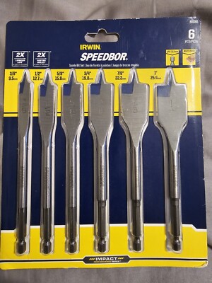 Irwin Speedbor Impact Performance 6pc.3/8'',1/2'' ,5/8'',3/4'',7/8'' ,1''