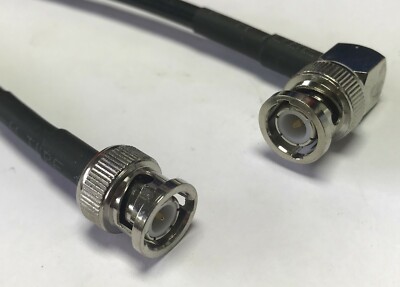 BNC Male to BNC Male Angle Pick Length RG58 Coax RF Cable Quality 50ohm US