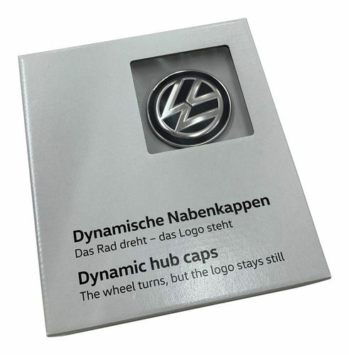4x Original VW dynamische Nabendeckel Nabenkappe Deckel SPINNER für Alufelgen - Bild 3 von 3
