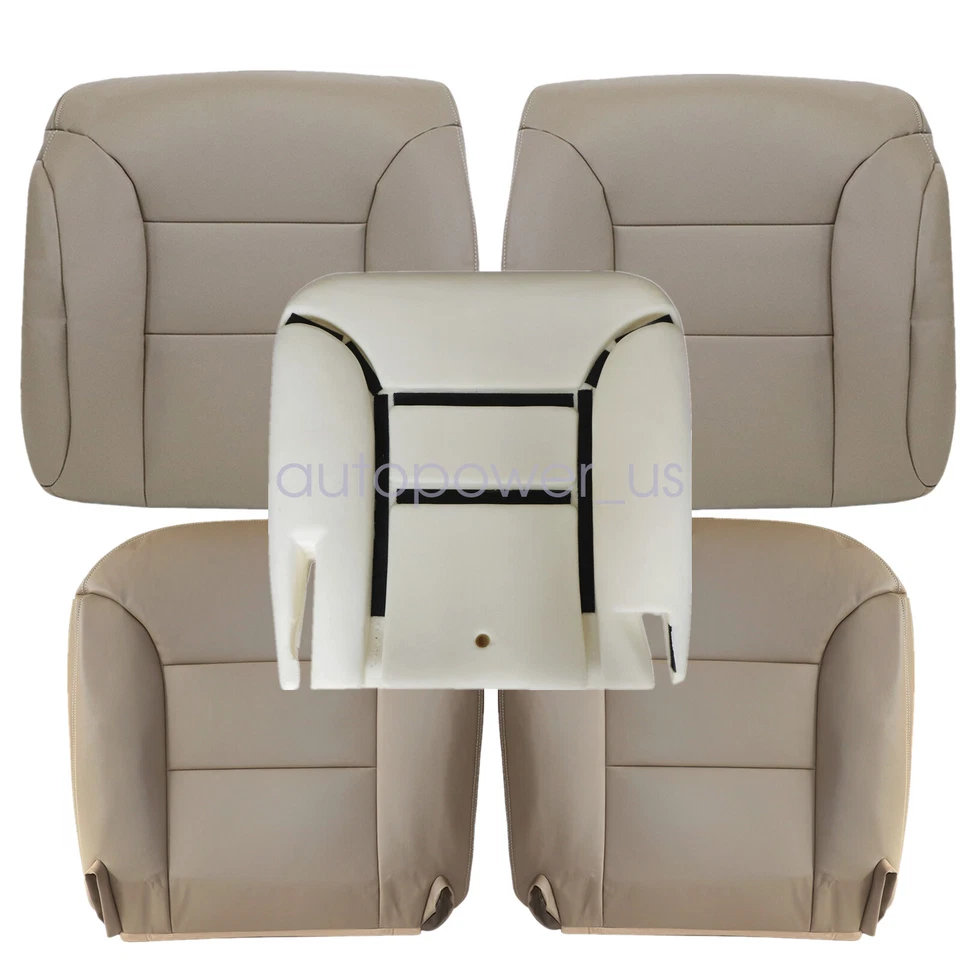 Funda de asiento delantera de cuero y cojín de espuma para Chevy Tahoe 1995 1996 1997 1998 1999 Foto 2 de 4