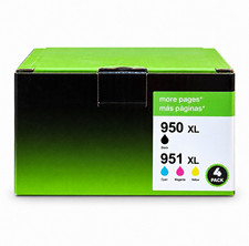 Compatible 950XL 951XL Ink Cartridge 4-Pack BK/C/M/Y for HP OfficeJet Pro