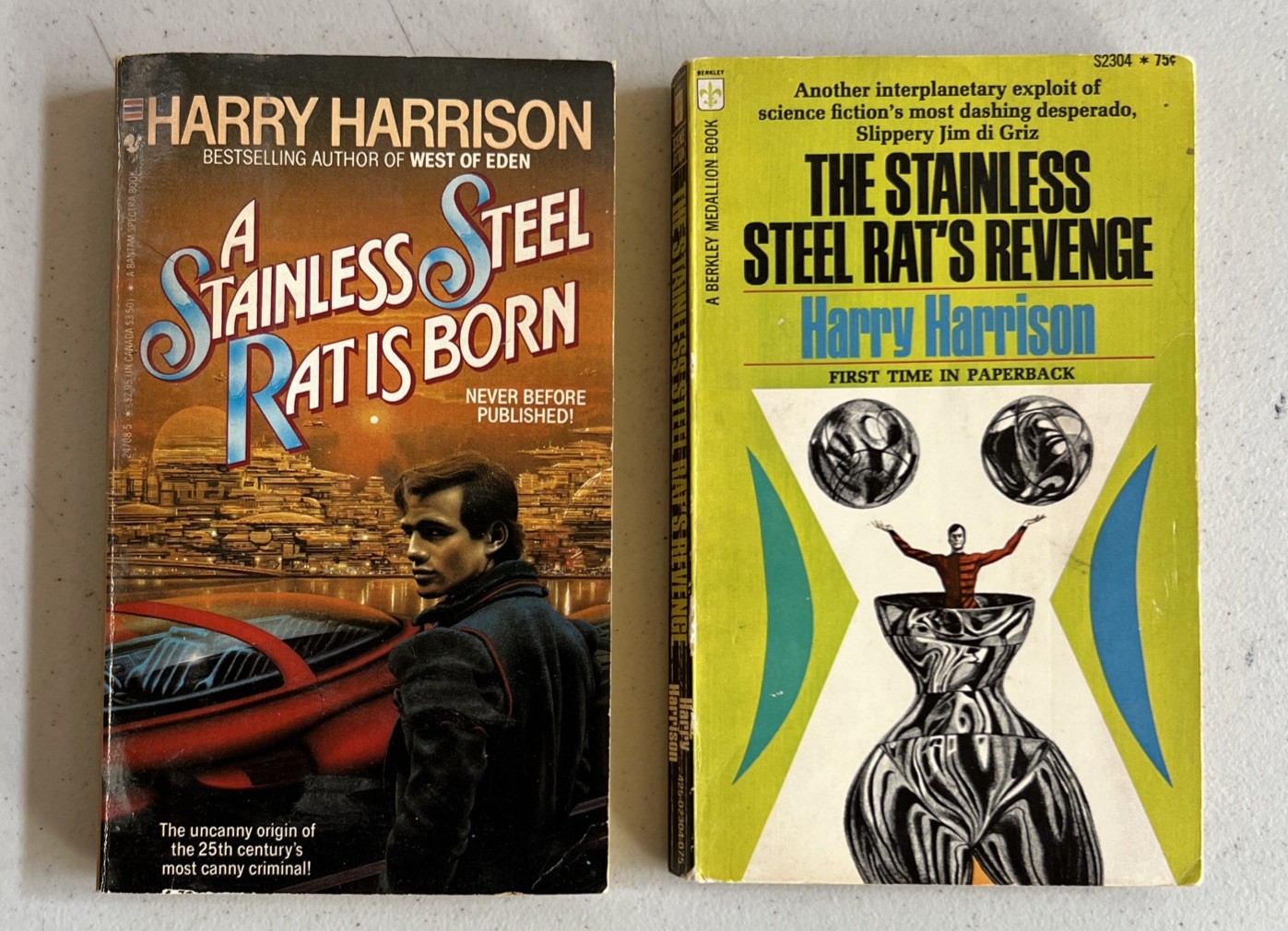 Harry Harrison Stainless Steel Rat Lot 2 Paperback Sci-Fi Books