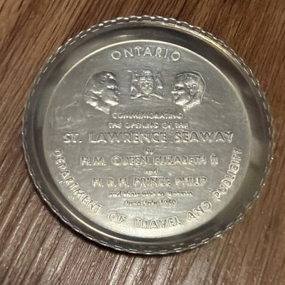 1959 Ontario Opening St. Lawrence Seaway Coaster Queen Elizabeth & Prince Philip
