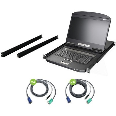 IOGEAR 8-Port 18.5'' Widescreen Short Depth LCD KVM Switch