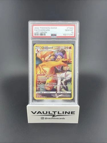 2022 POKEMON SWORD & SHIELD LOST ORIGIN #TG03/TG30 CHARIZARD PSA 10