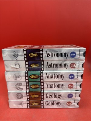 The Standard Deviants Astronomy Anatomy Geology VHS Educational Lot of 6. (6)